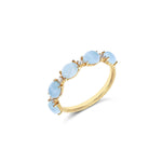 "AZURE" Gold, Diamonds & Aquamarine Boules Ring - AS2-597-Nanis-Renee Taylor Gallery