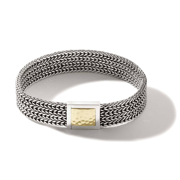 ★関税込★STONE HENgE★U Lock Silver Bracelet H0120★ Classic Chain Sterling Silver & 18K Gold Rata Bracelet
