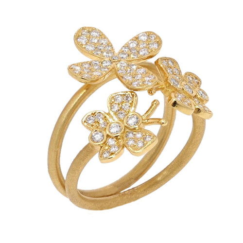 Marika 14k Gold & Diamond Butterfly Ring - M8613-Marika-Renee Taylor Gallery