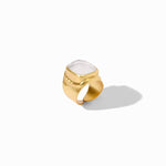 Tudor Statement Ring - Iridescent Clear Crystal-Julie Vos-Renee Taylor Gallery