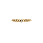 Flex'it EKA 18K Yellow Gold 8.5mm Bracelet with Diamond Pave'-FOPE-Renee Taylor Gallery