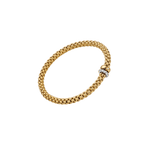 Flex'it SOLO 18K Yellow Gold 4.9mm Bracelet with A Double Rondel and Diamond Pavé-FOPE-Renee Taylor Gallery