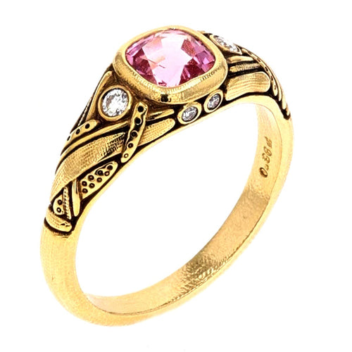 18K and Diamond "Reed" Ring PINK SPINEL-Alex Sepkus-Renee Taylor Gallery