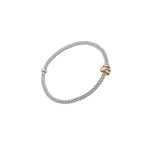 Flex'it 18K White Gold Bracelet with Rose, Yellow and White Gold Rondels-FOPE-Renee Taylor Gallery