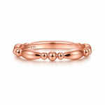 14K Rose Gold Alternating Bar and Bujukan Stackable Ring - LR51938K4JJJ-Gabriel & Co.-Renee Taylor Gallery