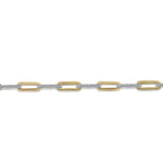 14K White-Yellow Gold Diamond Link Bracelet 7 inch - TB4851M45JJ-Gabriel & Co.-Renee Taylor Gallery