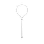ARIA 18K White Gold Slider necklace with .48 ct Diamond Pavé-FOPE-Renee Taylor Gallery