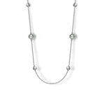 925 Sterling Silver 24 inch Bezel Green Amethyst and Round Hollow Silver Disk Station Necklace - NK7648-32SVJGA-Gabriel & Co.-Renee Taylor Gallery