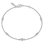 925 Sterling Silver Beaded Station Bracelet - TB4480SVJJJ-Gabriel & Co.-Renee Taylor Gallery