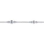 925 Sterling Silver Beaded Station Bracelet - TB4480SVJJJ-Gabriel & Co.-Renee Taylor Gallery