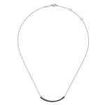 925 Sterling Silver Black Spinel Bujukan Bar Necklace - NK6367SVJBS-Gabriel & Co.-Renee Taylor Gallery