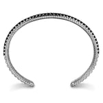925 Sterling Silver Black Spinel Bujukan Bead Cuff Bracelet - BG4746-65SVJBS-Gabriel & Co.-Renee Taylor Gallery