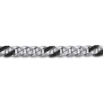 925 Sterling Silver Black Spinel Cuban Link Chain Mens Bracelet - TBM2124SVJBS-Gabriel & Co.-Renee Taylor Gallery