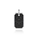 925 Sterling Silver Black Spinel Dog Tag Pendant - PTM6548SVJBS-Gabriel & Co.-Renee Taylor Gallery
