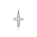 925 Sterling Silver Brushed Cross Pendant - PCM6542SVJJJ-Gabriel & Co.-Renee Taylor Gallery