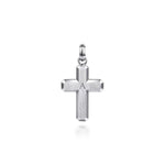 925 Sterling Silver Brushed Cross Pendant - PCM6542SVJJJ-Gabriel & Co.-Renee Taylor Gallery