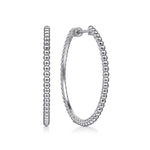 925 Sterling Silver Bujukan 40mm Classic Hoop Earrings - EG14444SVJJJ-Gabriel & Co.-Renee Taylor Gallery