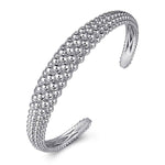 925 Sterling Silver Bujukan Bangle - BG4956-62SVJJJ-Gabriel & Co.-Renee Taylor Gallery