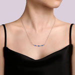 925 Sterling Silver Bujukan Blue Topaz Bar Necklace - NK7164SVJBT-Gabriel & Co.-Renee Taylor Gallery