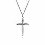 925 Sterling Silver Bujukan Cross Pendant Necklace - NK7688SVJJJ-Gabriel & Co.-Renee Taylor Gallery
