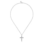 925 Sterling Silver Bujukan Cross Pendant Necklace - NK7688SVJJJ-Gabriel & Co.-Renee Taylor Gallery