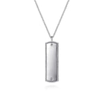 925 Sterling Silver Bujukan Diamond ID Necklace - NK7084SV5JJ-Gabriel & Co.-Renee Taylor Gallery