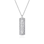 925 Sterling Silver Bujukan Diamond ID Necklace - NK7084SV5JJ-Gabriel & Co.-Renee Taylor Gallery