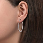 925 Sterling Silver Bujukan Graduated 40mm Classic Hoop Earrings - EG14662SVJJJ-Gabriel & Co.-Renee Taylor Gallery
