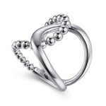 925 Sterling Silver Bujukan Interlocking Wide Band Ring - LR52272SVJJJ-Gabriel & Co.-Renee Taylor Gallery