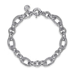 925 Sterling Silver Bujukan Link Chain Bracelet - TB5013-75SVJJJ-Gabriel & Co.-Renee Taylor Gallery