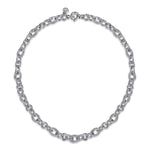 925 Sterling Silver Bujukan Link Chain Necklace - NK7686SVJJJ-Gabriel & Co.-Renee Taylor Gallery