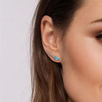 925 Sterling Silver Bujukan and Blue Topaz Ear Climber Earrings - EG15438SVJBT-Gabriel & Co.-Renee Taylor Gallery