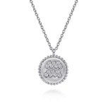 925 Sterling Silver Diamond Bujukan Aquarius Zodiac Pendant Necklace - NK7924AQ-SV5JJ-Gabriel & Co.-Renee Taylor Gallery