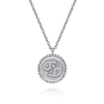 925 Sterling Silver Diamond Bujukan Cancer Zodiac Pendant Necklace - NK7924CA-SV5JJ-Gabriel & Co.-Renee Taylor Gallery