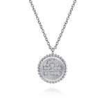 925 Sterling Silver Diamond Bujukan Libra Zodiac Pendant Necklace - NK7924LI-SV5JJ-Gabriel & Co.-Renee Taylor Gallery