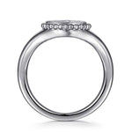 925 Sterling Silver Diamond Bujukan Paw Print Medallion Ladies Ring - LR52860SV5JJ-Gabriel & Co.-Renee Taylor Gallery
