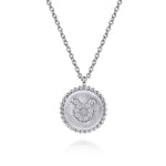925 Sterling Silver Diamond Bujukan Taurus Zodiac Pendant Necklace - NK7924TA-SV5JJ-Gabriel & Co.-Renee Taylor Gallery
