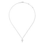 925 Sterling Silver Diamond Cross Pendant Necklace - NK6408SV5JJ-Gabriel & Co.-Renee Taylor Gallery