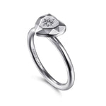 925 Sterling Silver Diamond Cut Heart Ladies Ring - LR52868SV5JJ-Gabriel & Co.-Renee Taylor Gallery