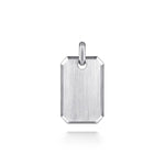 925 Sterling Silver Engravable Dog Tag Pendant Necklace - PTM6530SVJJJ-Gabriel & Co.-Renee Taylor Gallery