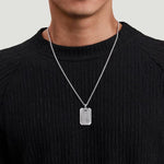 925 Sterling Silver Engravable Dog Tag Pendant Necklace - PTM6530SVJJJ-Gabriel & Co.-Renee Taylor Gallery