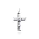 925 Sterling Silver Geometric Cross Pendant - PCM6579SVJJJ-Gabriel & Co.-Renee Taylor Gallery