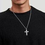 925 Sterling Silver Geometric Cross Pendant - PCM6579SVJJJ-Gabriel & Co.-Renee Taylor Gallery