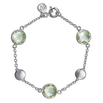 925 Sterling Silver Green Amethyst Station Bracelet - TB5063SVJGA-Gabriel & Co.-Renee Taylor Gallery