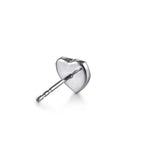 925 Sterling Silver Heart Diamond Cut Stud Earrings - EG15434SV5JJ-Gabriel & Co.-Renee Taylor Gallery