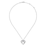 925 Sterling Silver Infinity Heart Pendant Necklace - NK6918SVJJJ-Gabriel & Co.-Renee Taylor Gallery