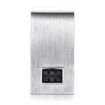925 Sterling Silver Money Clip with Titanium Square Inlay - MC46TVJJJ-Gabriel & Co.-Renee Taylor Gallery