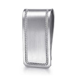 925 Sterling Silver Money Clip with Twisted Rope Trim - MC47SVJJJ-Gabriel & Co.-Renee Taylor Gallery