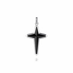 925 Sterling Silver Onyx Cross Pendant - PCM20168SVJOX-Gabriel & Co.-Renee Taylor Gallery