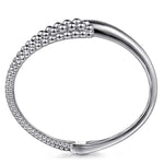 925 Sterling Silver Pavé Bujukan Bypass Bangle - BG4955-62SVJJJ-Gabriel & Co.-Renee Taylor Gallery